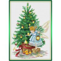 схема вышивки крестом новогодняя фея