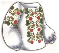 Детская вышиванка с земляникой