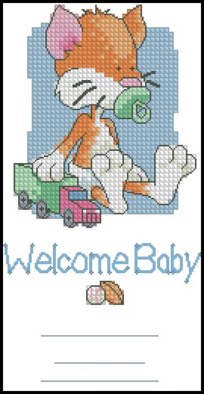 схема вышивки крестом метрики добро пожаловать