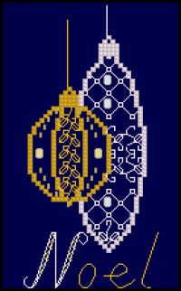CDX11 Baubles Cross Stitch Card