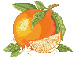 схема вышивки крестом рыжий апельсин