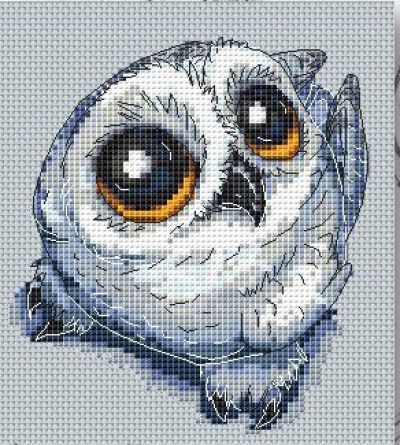 схема для вышивки крестом Совушка
