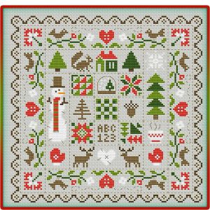 Новогодняя подушка - семплер