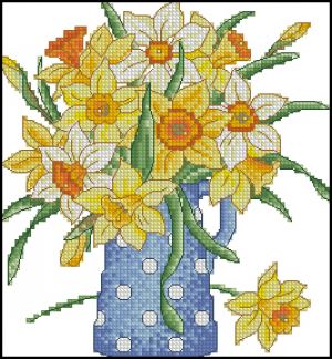 Вышивка крестом Солнечные нарциссы