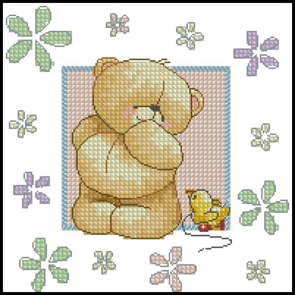 схема для вышивки крестом Маленький цветочек