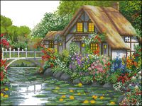Вышивка крестом Очаровательный котедж