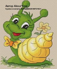 Вышивка крестом Улиточка