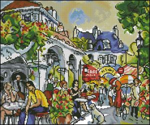 схема вышивки крестом солнечный город