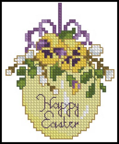 схема вышивки крестом яичко пасхальное