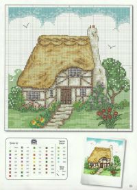 Вышивка крестом Старенький английский домик