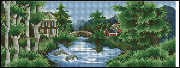 Вышивка крестом Летний вечер