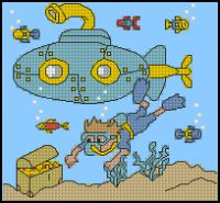 Вышивка крестом На морское дно