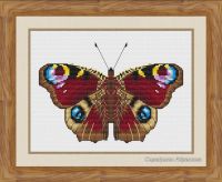 Вышивка крестом Бабочка Павлиний глаз