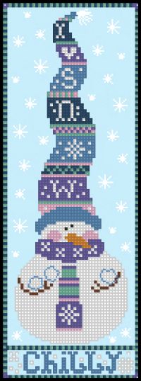 Stitchy Kitty Snowman Trio SKST15 Chilly