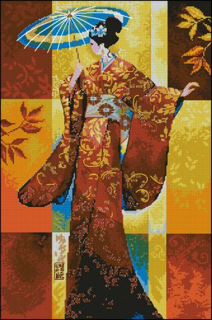 схема для вышивки крестом Мисаки