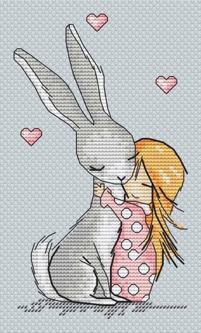 Вышивка крестом Зайка