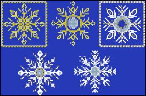 схема вышивки крестом ажурные снежинки