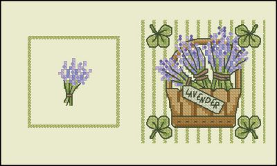 схема вышивки крестом Лавандовое бискорню