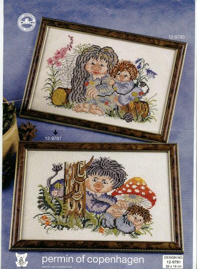 Вышивка крестом Семья леших