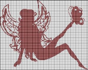 Вышивка крестом Фея и бабочка