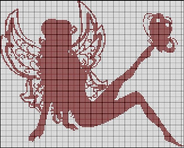 Вышивка крестом Фея и бабочка