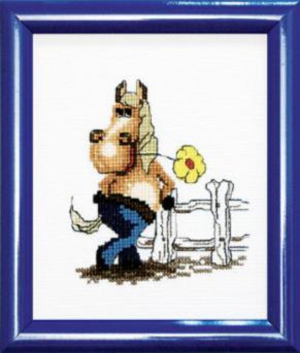 схема вышивки крестом лошадка