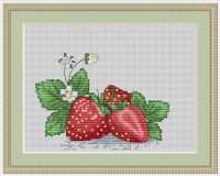 Вышивка крестом Клубника