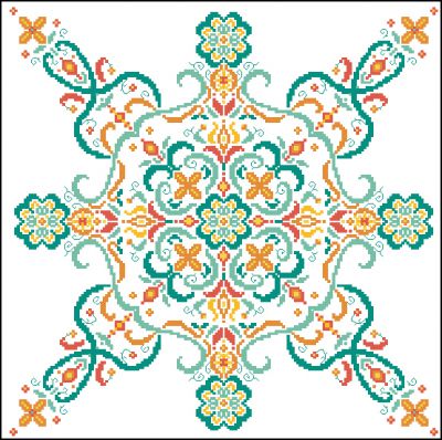 Вышивка крестом Малахитовый узор