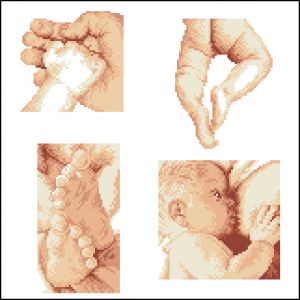 Вышивка крестом Детский семплер - метрика