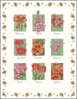 Red Flowers Sampler