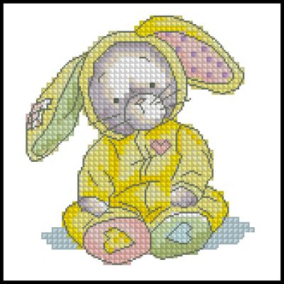 Вышивка крестом Кроха - зайка