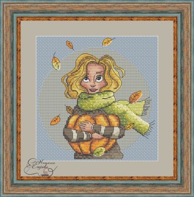 Вышивка крестом Осенний ветер