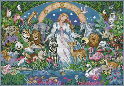 Вышивка крестом Мать-земля