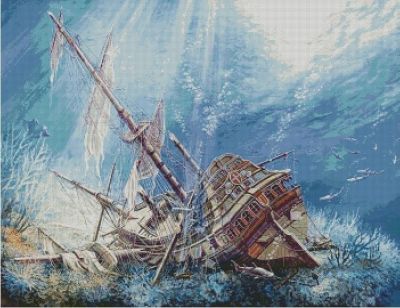 Вышивка крестом Голубое безмолвие