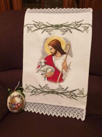 схема вышивки крестом пасхального рушника