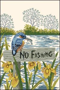 Вышивка крестом Не рыбачить