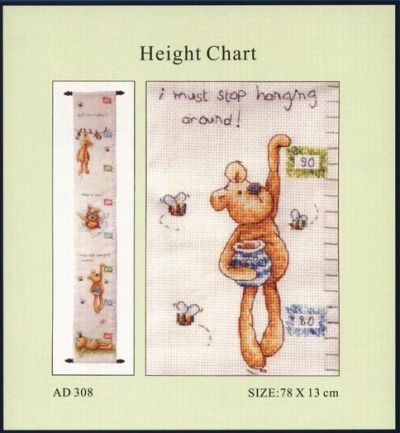 Вышивка крестом Ростомер с мишутками