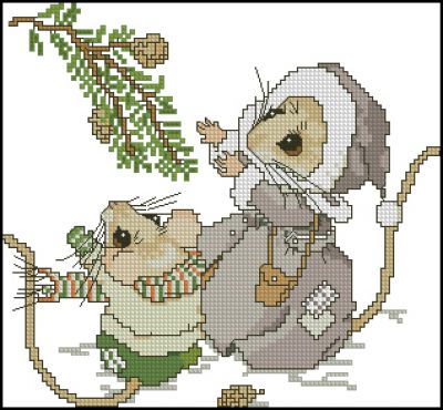 Вышивка крестом Мышки