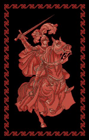 Вышивка крестом Красный рыцарь