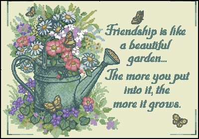 Вышивка крестом Растущая дружба