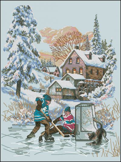 схема для вышивки крестом Соперники