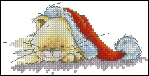 Вышивка крестом Довольное Рождество