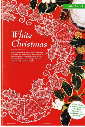 Вышивка крестом Новогодняя салфетка - блекворк