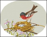 Вышивка крестом Зяблик