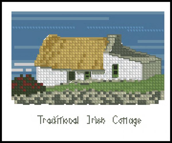Вышивка крестом Традиционный ирландский котедж