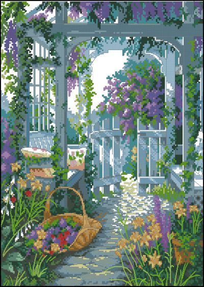 Вышивка крестом Калитка
