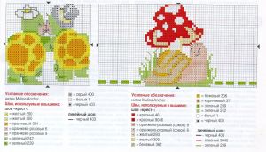 схема вышивки крестом улиточка и черепашки