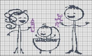 Вышивка крестом Милая семья