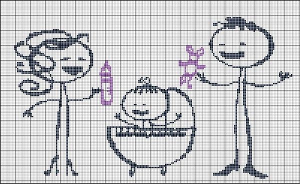 Вышивка крестом Милая семья