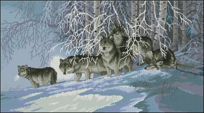 Вышивка крестом Зимнее кружево